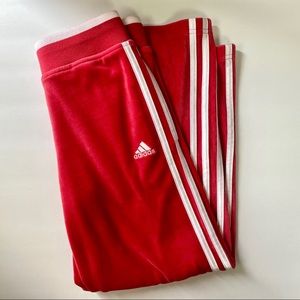 🔴sold🔴 Adidas Velour Cropped Track Pant sz M